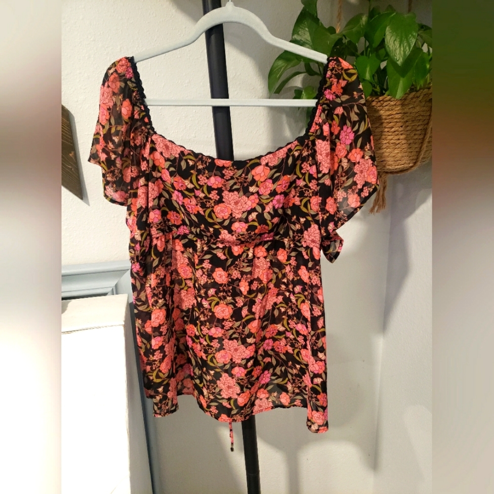 Wild Fable Flower Blouse SZ XL - Picture 2 of 3